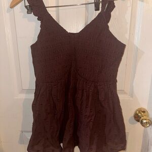 Torrid Dark Brown Sleeveless Blouse